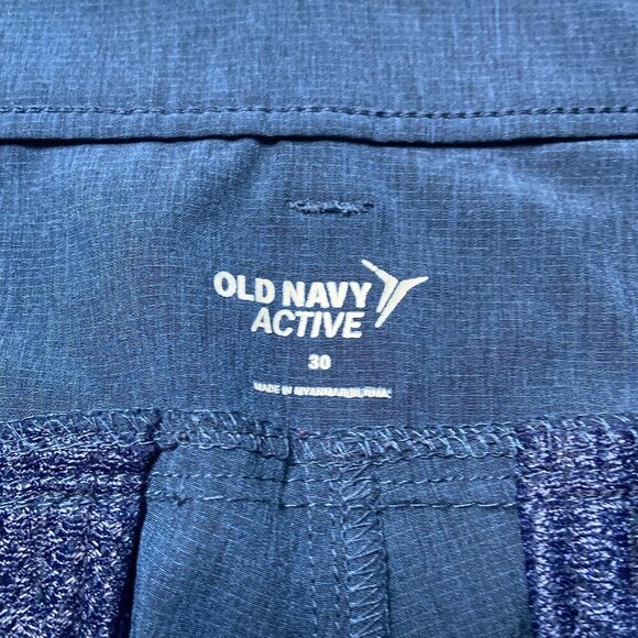 Old Navy Tech Hybrid Chino Shorts 9" Inseam 30 Performance Stretch Navy Size 30 - Picture 2 of 8